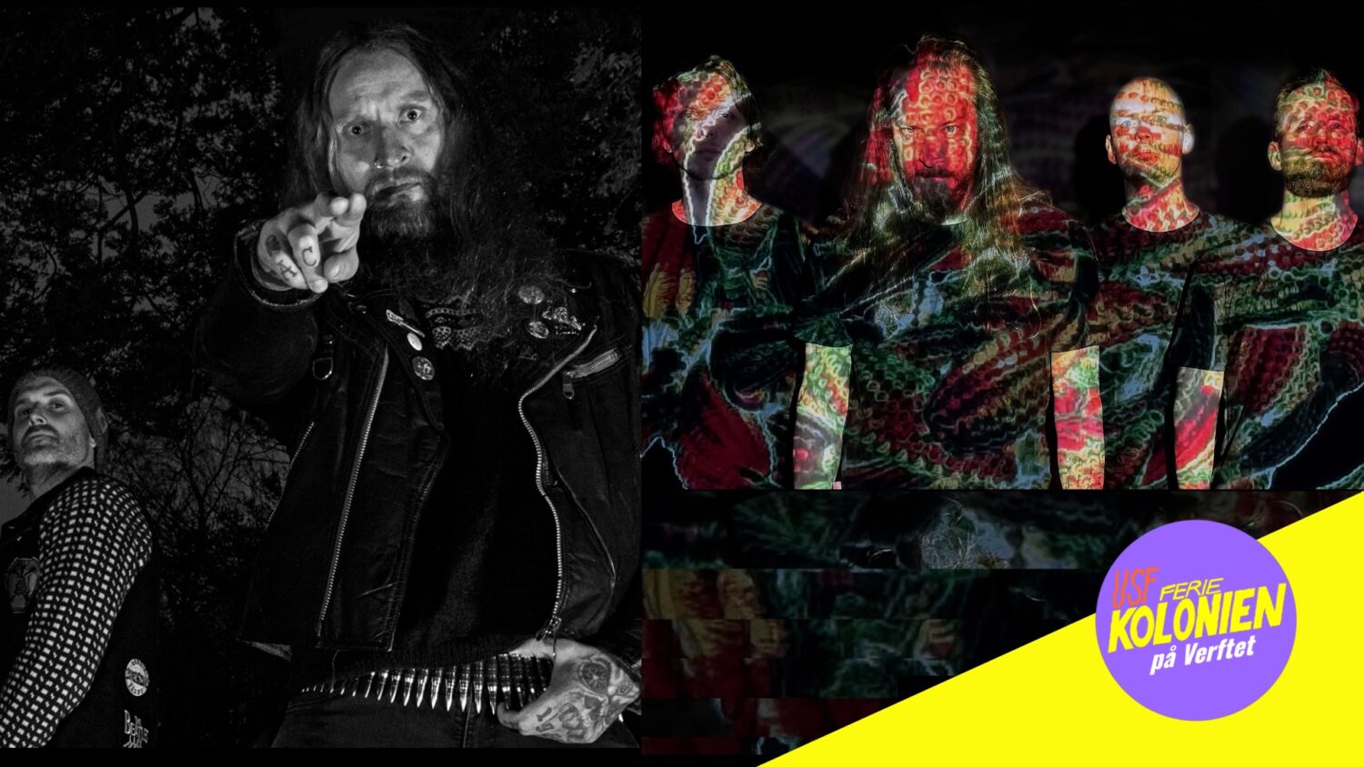 Bilde av to band Phantom Fire og Søstre