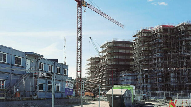 Bilde fra en byggeplass