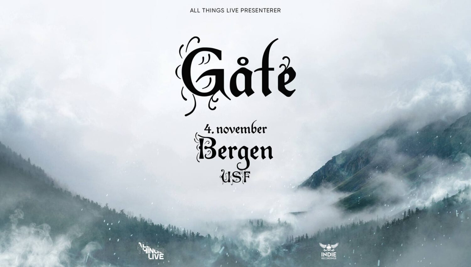 Illustrasjon for Gåte sin konsert på USF Verftet i november 2023