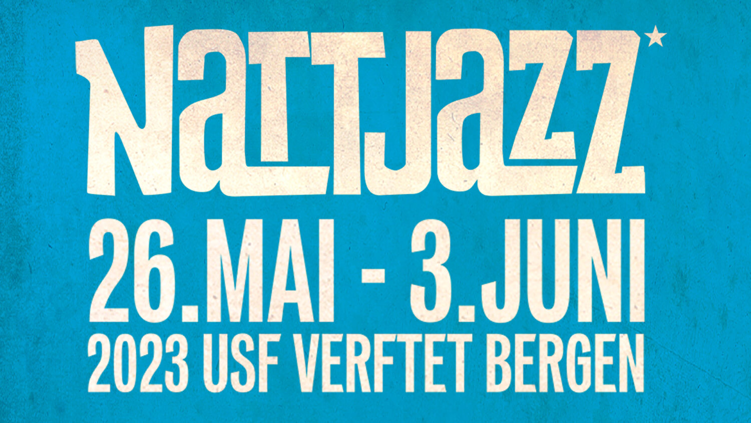 Nattjazz plakate med tekst om datoer