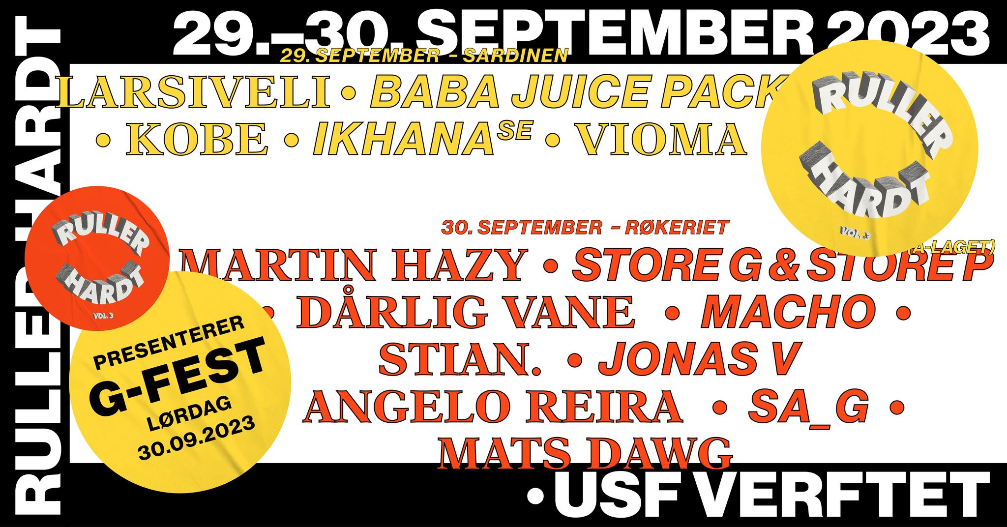 Illustrasjon for Ruller Hardt festivalen